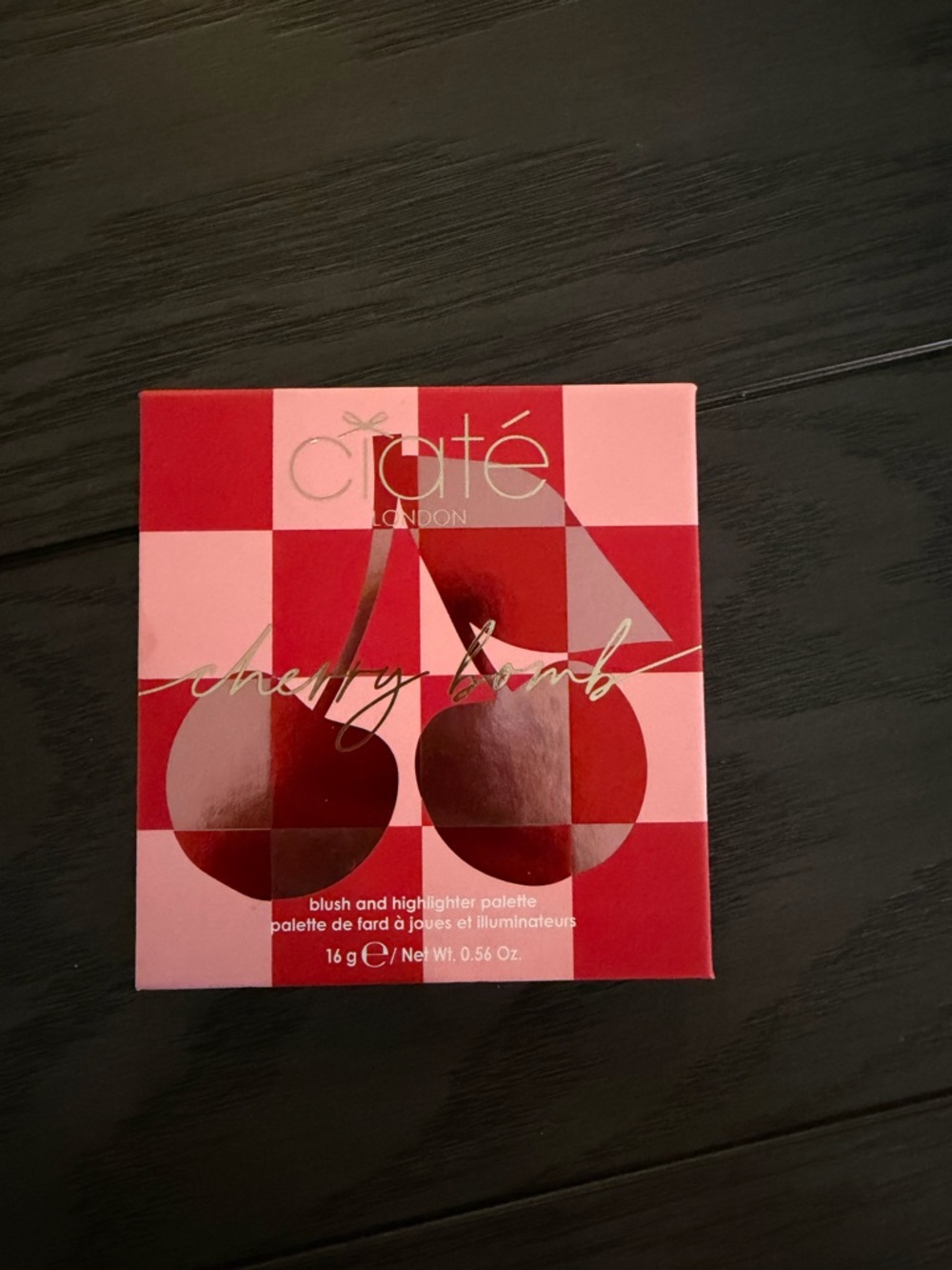 Ciaté Cherry Bomb Blush & Highlighter Palette - Red and Pink